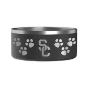 USC Trojans Black SC Interlock Paws Hydra Peak 8 Cup Dog Bowl